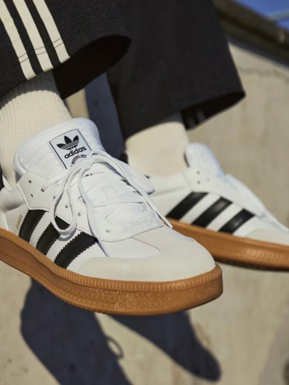 Adidas White And Black Samba Xlg Shoes M7 / W8 (Unisex) View 3